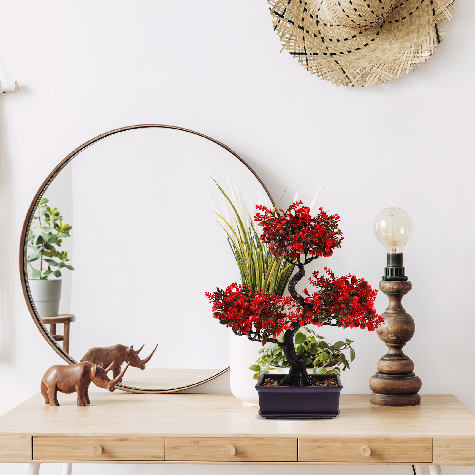 Bonsái Artificial Decorativo d - Bonsai Garden Cafe reseña y precio